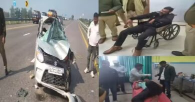 पूर्वांचल एक्सप्रेस-वे पर पलट गई अल्टो कार, बिहार से रेप आरोपी को ला रहे गाजियाबाद के 2 SI समेत 4 घायल