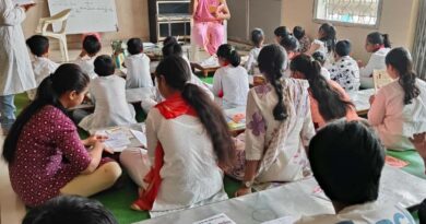 संस्कार शिविर में बच्चे सीख रहे जीवन जीने की कला